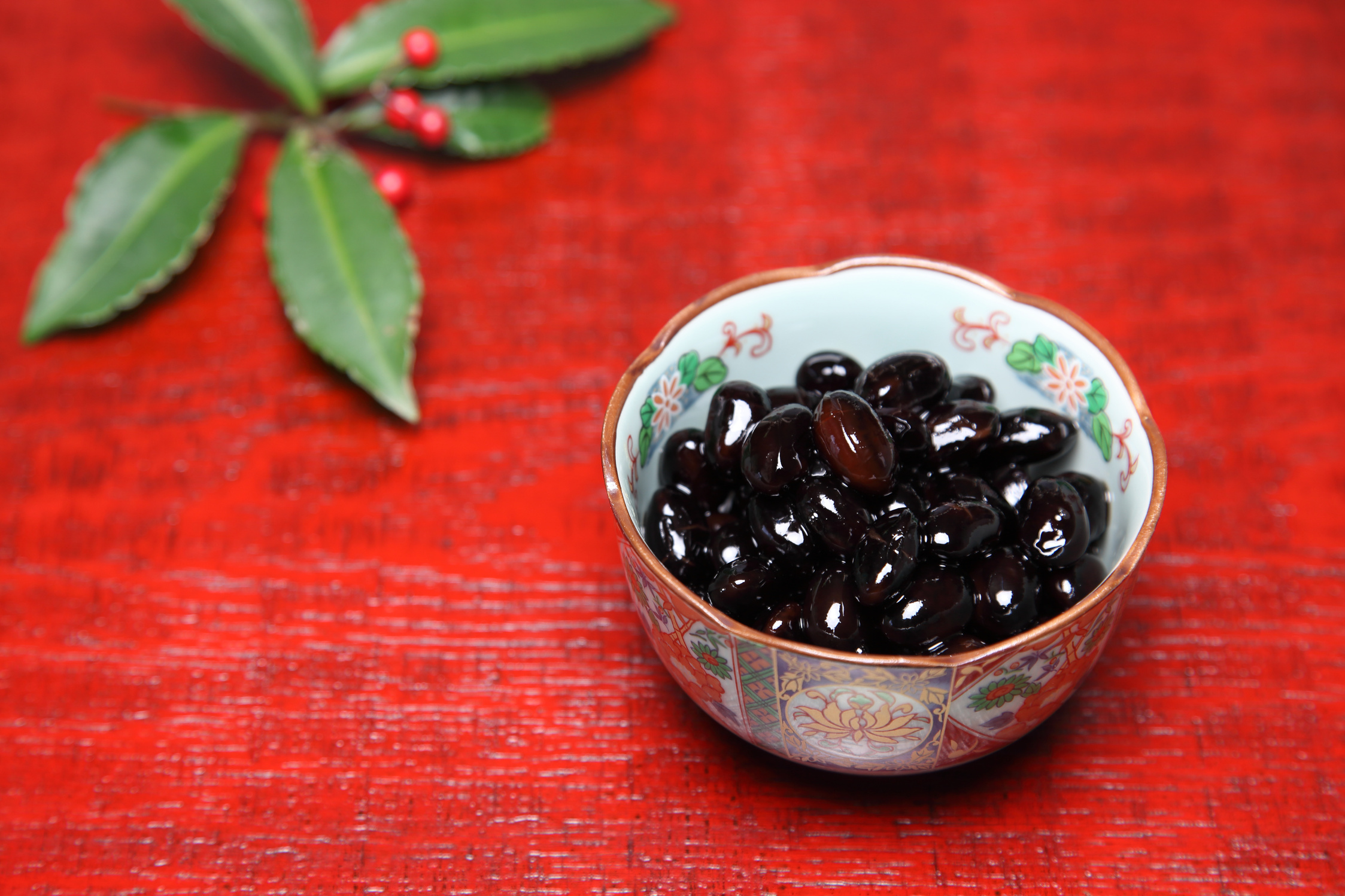 Boiled black beans in a bowl